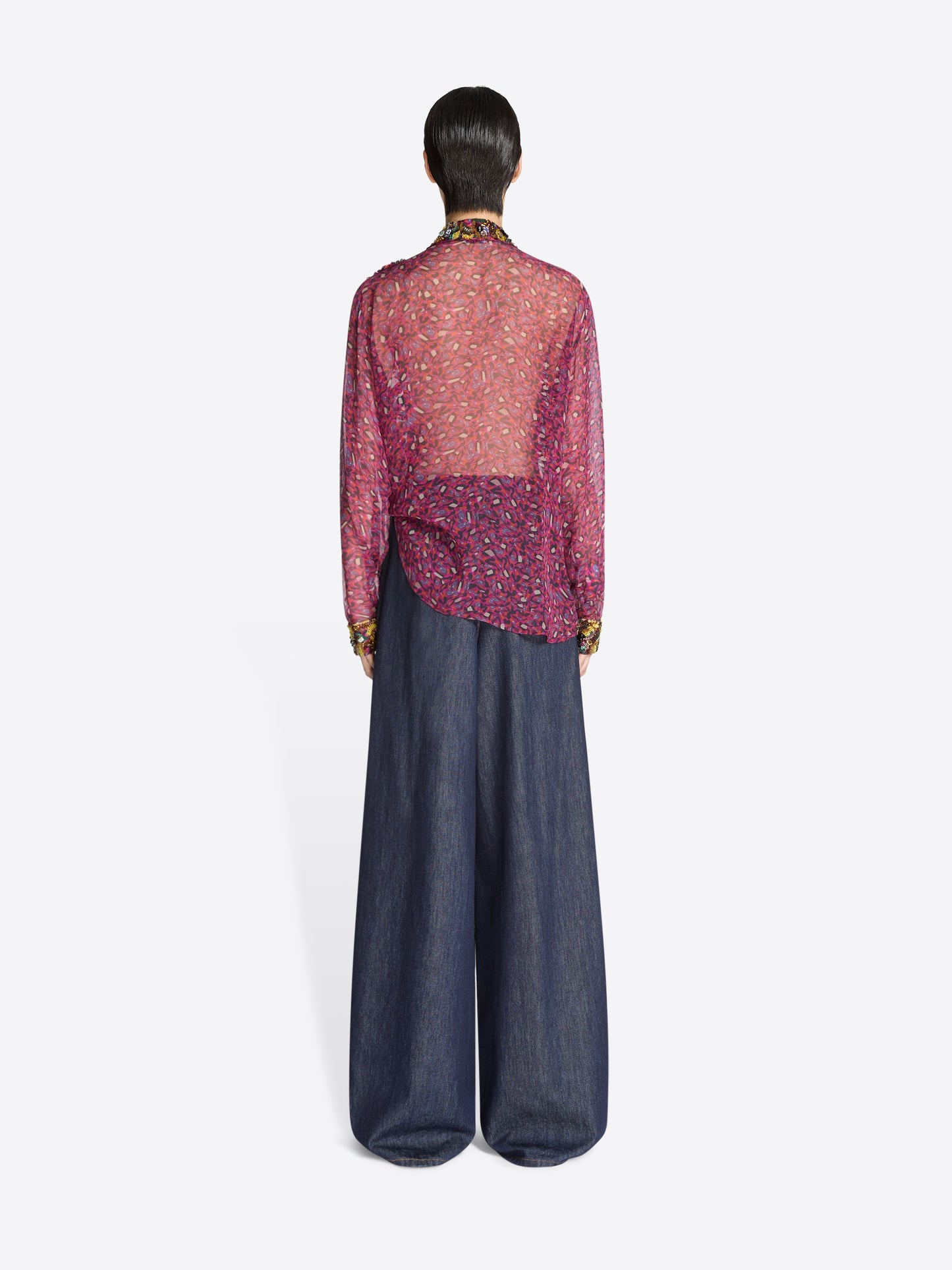 Wide Pleated Jeans