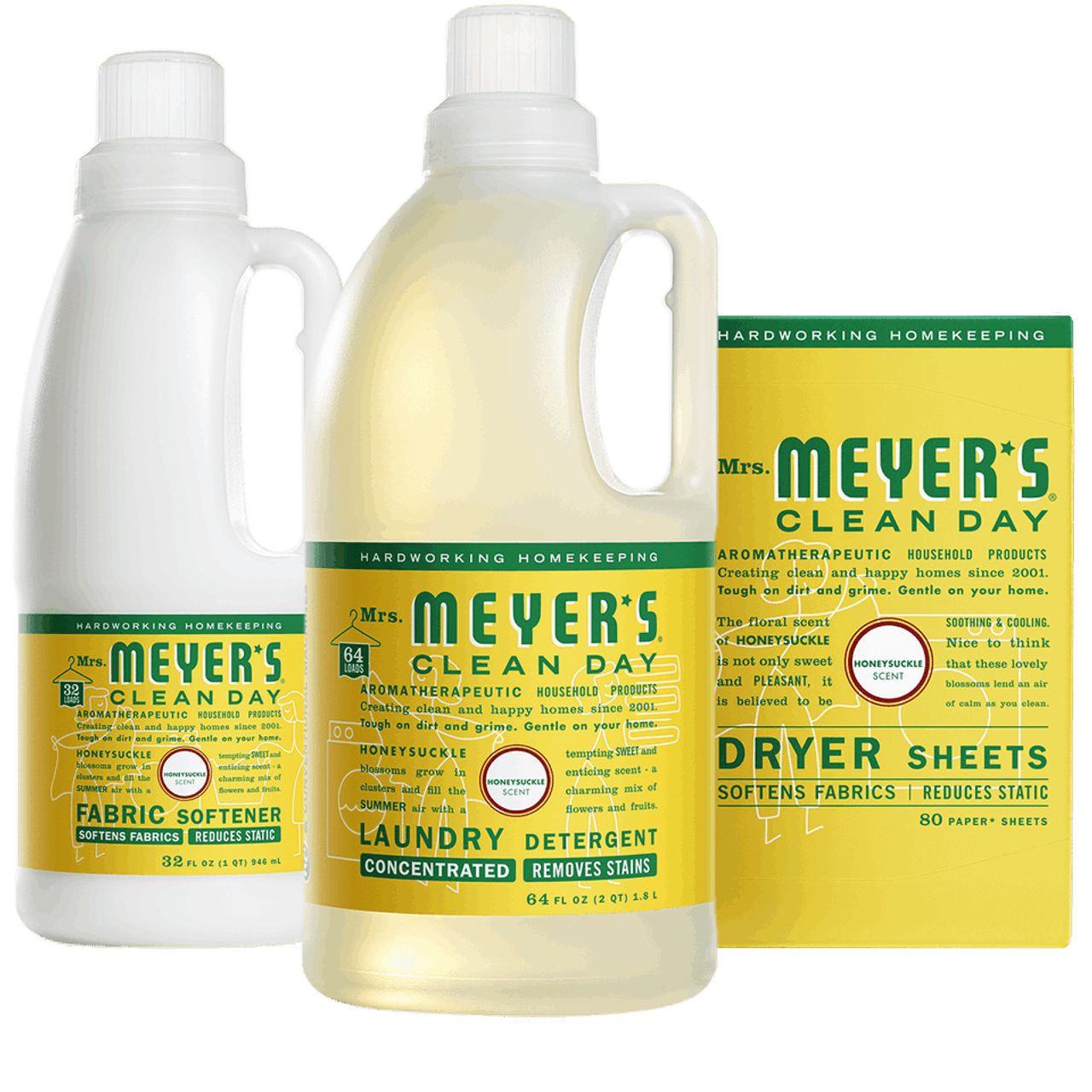 Mrs. Meyer's Honeysuckle Laundry Care Set