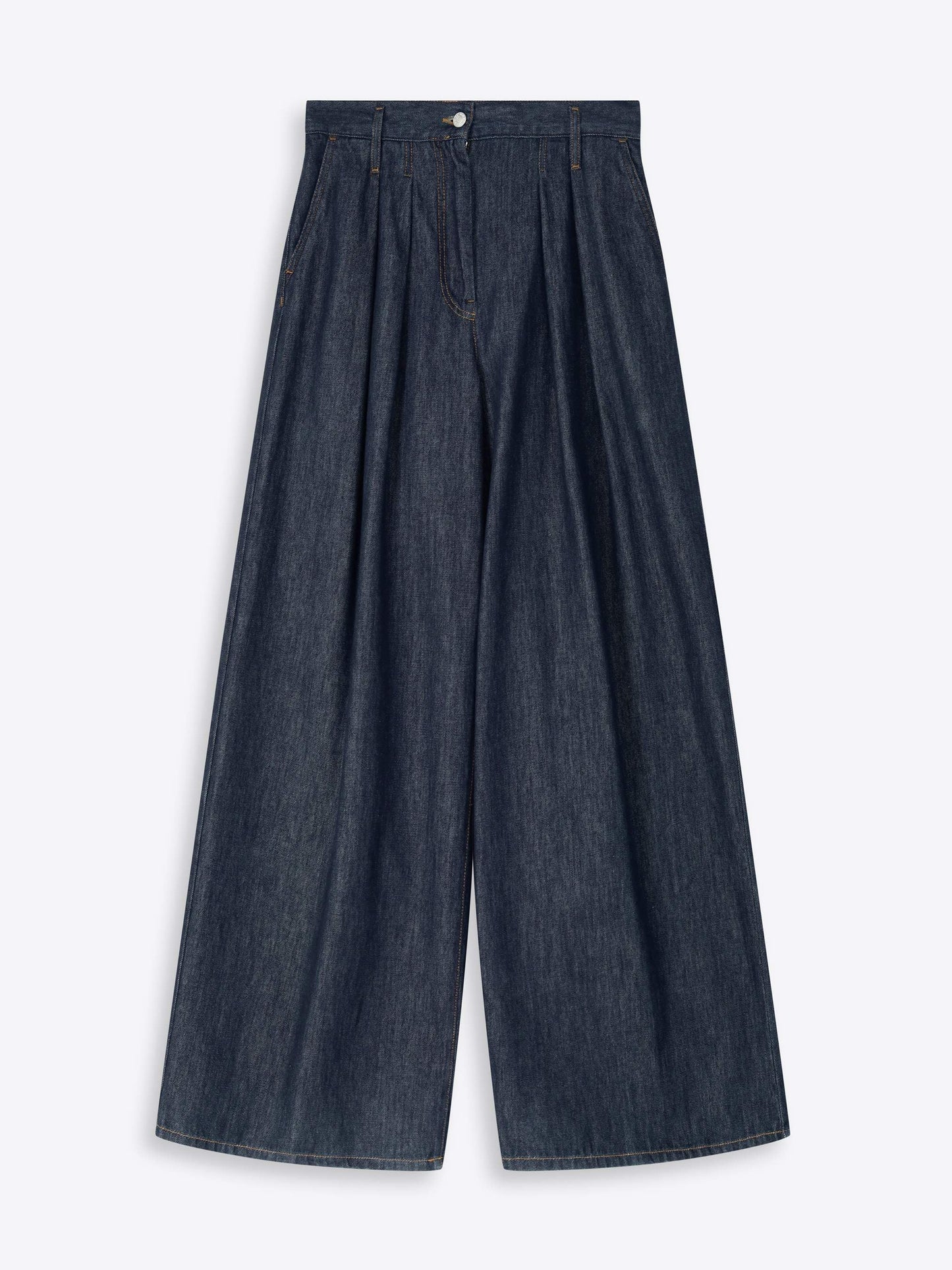 Wide Pleated Jeans