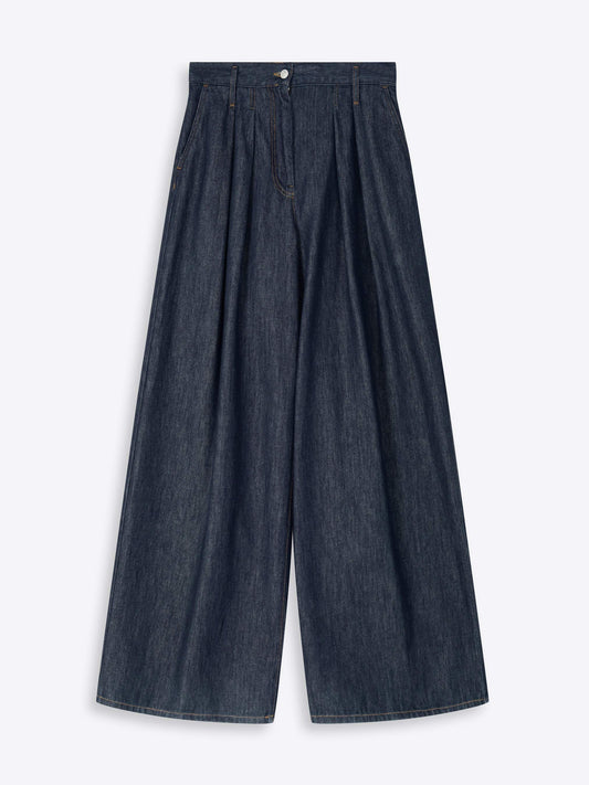 Wide Pleated Jeans
