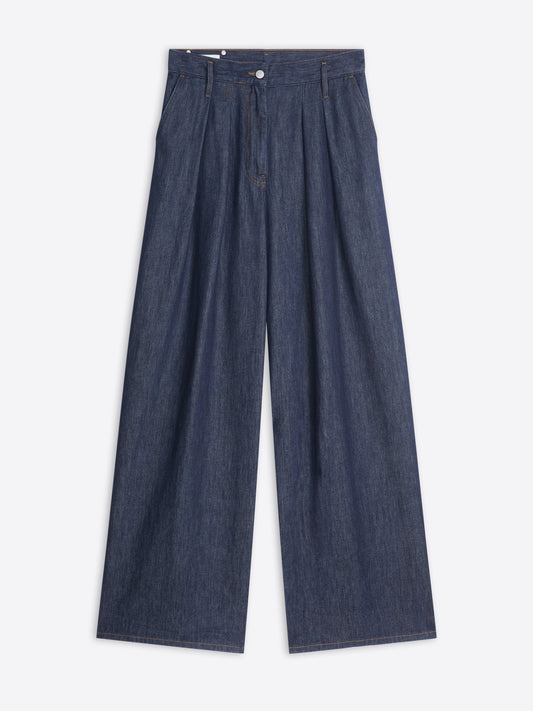 Wide Pleated Jeans