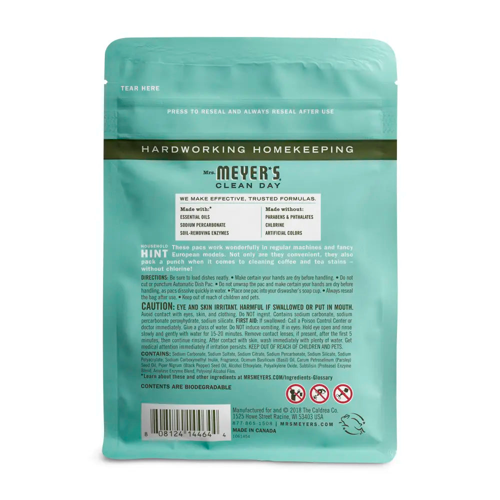 Mrs. Meyer's Basil Automatic Dishwasher Packs