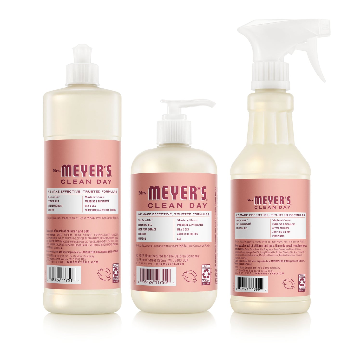 Mrs. Meyer's Rose Essential Kitchen Cleaning Set