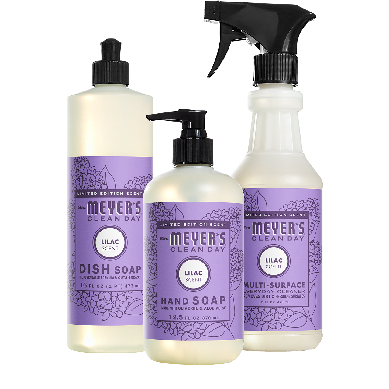 Mrs. Meyer's Lilac Essential Kitchen Cleaning Set