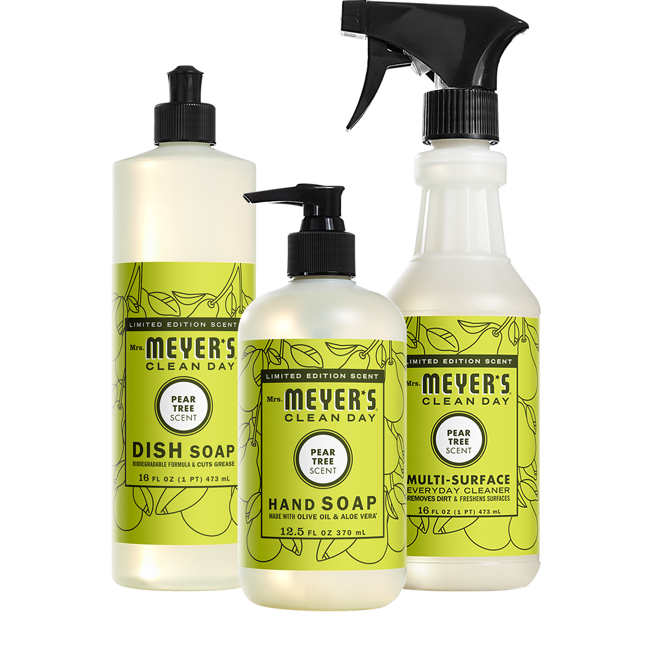 Mrs. Meyer's Pear Tree Essential Kitchen Cleaning Set