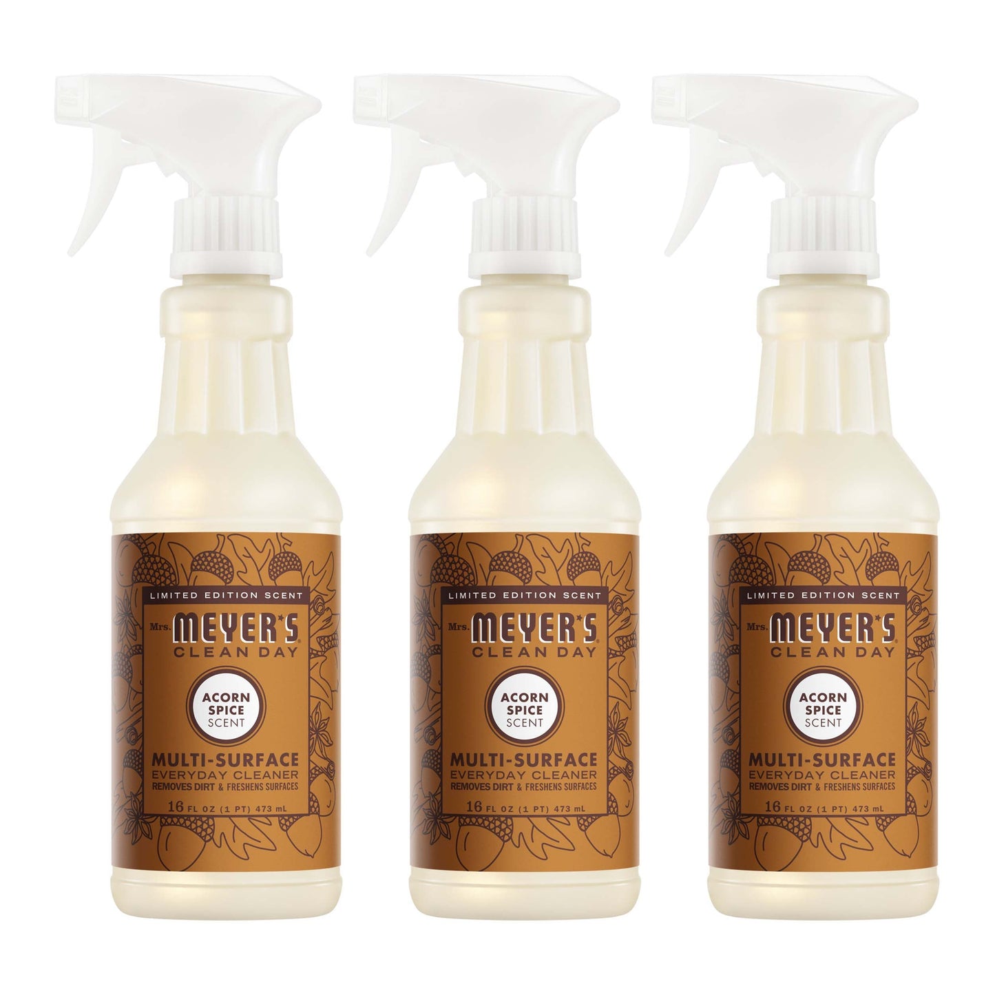Mrs. Meyer's Acorn Spice 3-Count Everyday Multi-Surface Cleaner Bundle