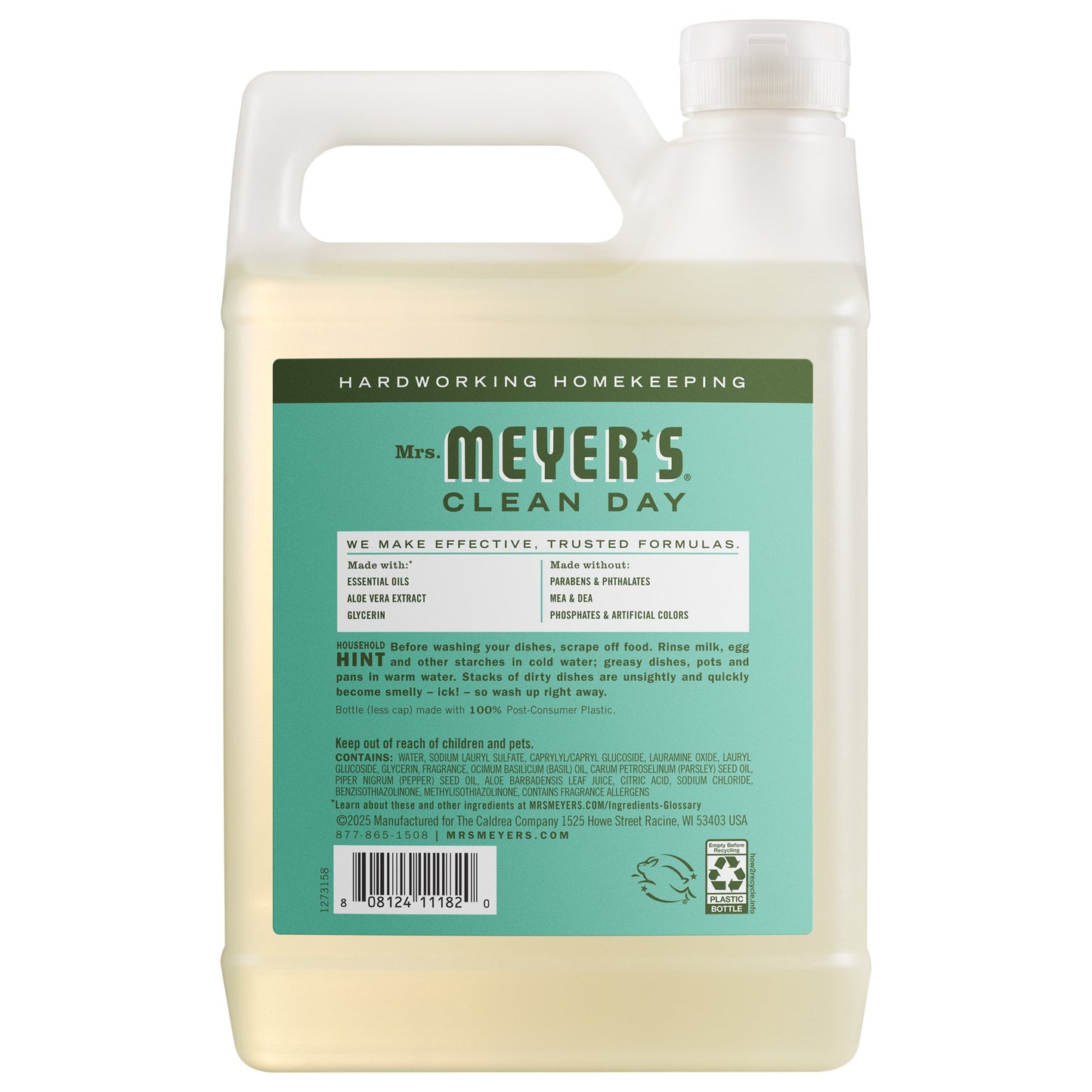 Mrs. Meyer's Basil Refill for Liquid Dish Soap